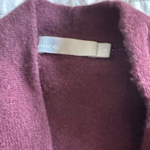 100% Cashmere Vince Women's Deep Burgundy Cardigan